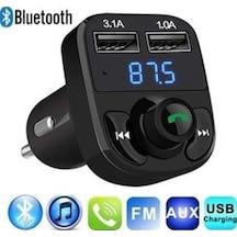 Carx9 Bluetooth Araç Kiti Fm Transmitter Çift Usb Çıkışlı