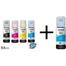 Epson 103 Ecotank L3160 4 Renk Mürekkep Takımı + 1 Mavi Mürekkep
