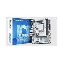 Gaming Wıfı Ice B760-m Lga1700 Ddr4 4400 Mhz M.2 Hdmı Matx Intel Anakart Beyaz Ms-b760m-gamın