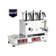 Remta 55 Model 3 Demlikli Gazlı (Ce) + Elektrikli Çay Ocağı 33 Lt