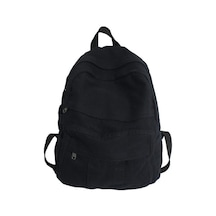 Yeni Moda Üniversite Öğrencisi Vintage Kadın Sırt Çantası Tuval Kadın Dizüstü Bilgisayar Çantası Seyahat Bayan Sırt Çantaları Black Siyah