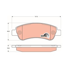 Trw Gdb1682 Arka Balata Boxer 4.06 Ducato 07.06 Jumper 4.06 1611140880-4254.69-77364016-4253.59