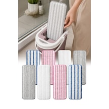 8'li Mikrofiber Mop Yedek Bezi Vipset Pro Junior Uyumlu Yedek Temizlik Bezi Vp-611