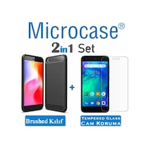 Microcase Xiaomi Redmi Go Brushed Carbon Kilif + Cam (Seç) 364731802