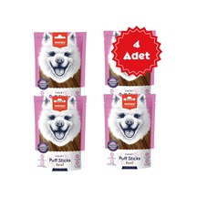Wanpy Chewy Puff Sticks Tahılsız Sığır Etli Köpek Ödül Maması 100grx4 Adet