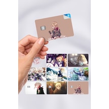 Violet Evergarden Kart Kaplama Anime Sticker 8 Adet Çok Renkli