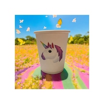 Unıcorn Parti Doğumgünü Konseptli Tek Kullanımlık 7 Oz 100 Adet Karton Bardak 1