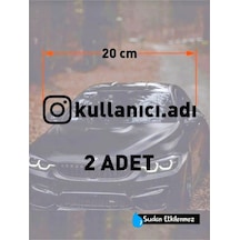 Instagram Kullanıcı Adı - 2 Adet 20 Cm