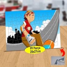 Kayak Pistinde Kayakçı Kız 99 Parça Puzzle Yapboz Tablo-72320