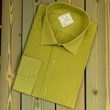 Linen Keten Slim Fit 4 Mevsim Giyilebilen Pamuklu Gömlek Zeytin Yeşili