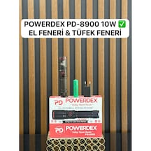 Powerdex Pd-8900 Taktik Şarjlı Avcı Feneri 2000 Metre Menzili Siyah