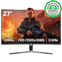 Gamepower Vivid T50 27'' 0.5 MS 200 Hz Curved RGB Full HD Gaming Monitör