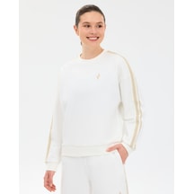 Skechers W Lw Fleece Loose Fit Sweatshirt Kadın Beyaz Sweatshirt S2610029-3855