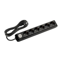 Viko Multi-let 6'lı Grup Priz Anahtarlı Topraklı Çocuk Korumalı 1 Metre Siyah - 90137601