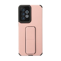 Samsung Galaxy  Uyumlu,  A33 5g Kılıf Mega Standlı Silikon - Pudra