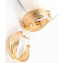 Gold Çelik Küpe 3 Cm Çok Renkli 84961903