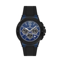 Sergio Tacchini St.1.10458-3 Silikon Kordon Fonksiyonlar Aktif Suya Dayanıklı Siyah Renk Erkek Kol Saati Siyah