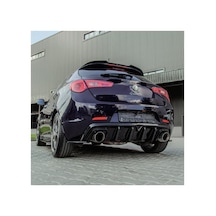 Alfa Romeo Giulietta Arka Difüzör 2010-2020 Uyumlu İtalyan Tip Arka Difüzör Piano Black Abs