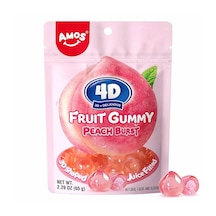 Amos 4d Fruit Gummy Peach Burst 65g Amos 4d Fruit Gummy Peach Burst 65g