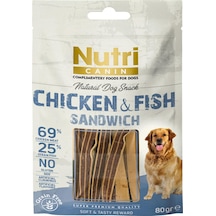 Nutri Canin Tavuk ve Balık Etli Sandvic Tahılsız Köpek Ödülü 80 G