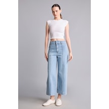 Defacto Culotte Yüksek Bel Pantolon I1913ax26aunm85 İndigo-nm85