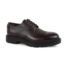 Libero Erkek Klasik Ayakkabı L6188 Kahverengi Hakiki Antik Flotter Deri Brogue Wingtip Delikli Hafif Kalın Eva Taban Rahat Günlük Oxford Ayakkabı Kahve