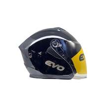 Kask Evo Marka Çenesiz Yarım Kask Sİyah
