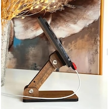 Vıgo Wood Eğim Ve Yükseklik Ayarlanabilir Telefon Standı Ceviz Acı Kahverengi