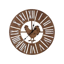 Vitale Farm Metal Duvar Saati 78 Cm Ak.Eq0057 Kahverengi