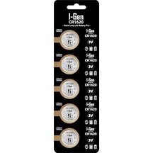 I-gen Batteries Cr1620 Lityum Düğme Pil 3v 1620 5'li Paket