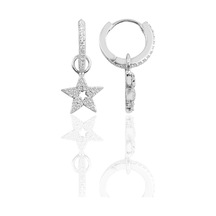 Gümüş Yıldız Halka Küpe N11.53530