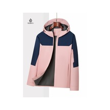 İlkbahar Ve Sonbaharda Giyilebilen, Rüzgar Geçirmez, Nefes Alabilen, Bol Kapüşonlu Ceket Pembe