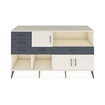 Kronos Konsol 2 Raflı 5 Çekmeceli 3 Kapaklı 176x59x99 Aytaşı-ayta Aytaşı-aytaşı/antrasit