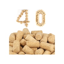40 Adet Şarap Mantarı, 21 X 40 Mm, El İşi İçin Şarap Mantarı, El İşi Mantarı, Şarap Şişelerini, Cam Şişeleri, Kendin Yap El İşlerini Kapatmak İçin Ahşap Şişe Mantarı
