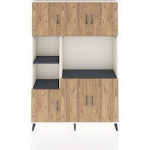 Arges Dolap 9 Raflı 6 Kapaklı 132x30x195 Aytaşı-çam/antrasit Aytaşı