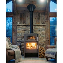 Goldfire Linea 11,5kw Odunluk Ve Fırınlı Çelik Soba Şömine