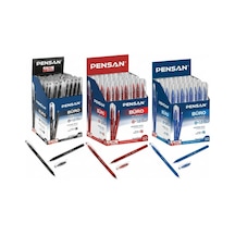 Pensan Büro 2270 Tükenmez Kalem, 1.0 Mm Medium Uç, 3 Renk Seti, 150 Adet 50 Siyah + 50 Mavi + 50 Kırmızı Genel