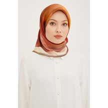 Armine Sura İpek Eşarp 23ya8927 05 Turuncu