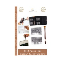 Tornavida 25 Parça Hassas Elektronik Tamir Takımı Telefon Onarım Profesyonel Mini Cüzdan Tornavida