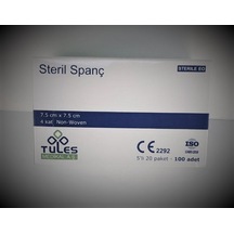 Steril Spanç-Gazlı Bez 7.5X7.5 Cm -4 Kat. 5 Li 20 Paket