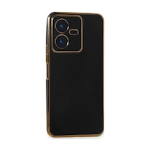 Vivo Y22 2022 Uyumlu Kılıf Volet Silikon - Siyah