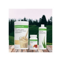 Herbalife Ekonomik Set / Vanilya Shake 550 Gr. - Aloe 473 Ml.. - Şeftali Çay 50 Gr