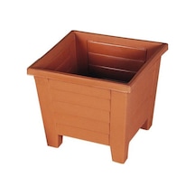 Omnipazar Sy-5848 Dekoratif Plastik Kare Ayaklı Saksı 30 Litre No 5 Kiremit 108