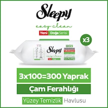 Sleepy Pine Yüzey Temizlik Havlusu Mendili Çam Ferahlığı 3x100 (300 Yaprak)