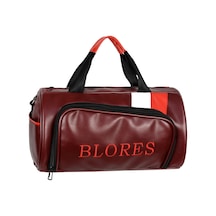 Galb Leather Telefon Ve Cuzdan Bolmeli Ic Kisimda Gizli Fermuarli Tam Astarli El Ve Omuz Spor Cantasi 40cm 47cm Bordo