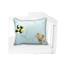 Süslebabypartystore Takı Yastığı, Bubble Ve Tavşan Süslemeli - Mavi