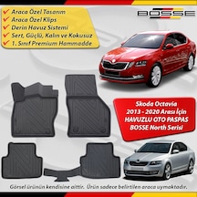 Skoda Octavia Paspas Araca Özel 2013-2020 Derin Havuzlu Paspas Bosse North Serisi