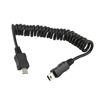 Spiral Micro Usb Erkek To Mini Usb Erkek Kablo - 1Metre