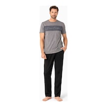 Pierre Cardin Penye Kısakol Pijama Takımlk-pc6080 Gri
