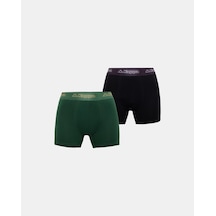 Kappa Logo Kabox 2 Erkek Siyah Gri Regular Boxer Gri - Siyah